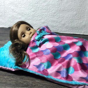Mermaid Tail Doll Sleeping Bag Set ~ 18 Inch Girl